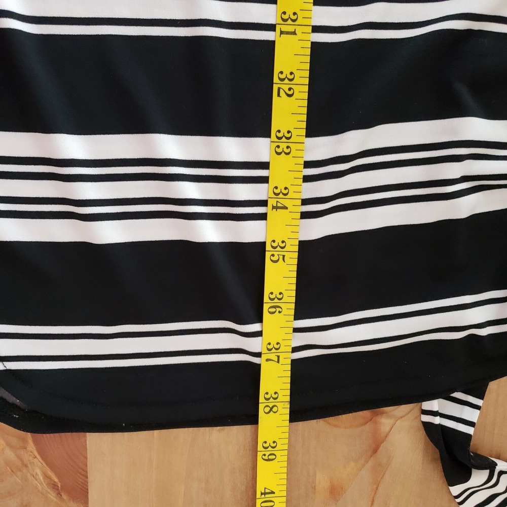 Ivanka Trump Women's Collared Sheath Dress Striped With Belt Black White Size XS - Picture 12 of 12